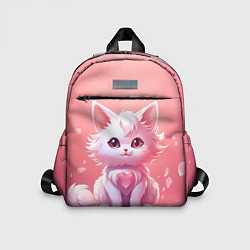 Детский рюкзак Влюбленная белая кошечка, цвет: 3D-принт