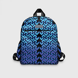 Детский рюкзак Синие стрелки на чёрном фоне киберпанк, цвет: 3D-принт