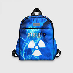 Детский рюкзак Stalker голубой огонь припяти, цвет: 3D-принт