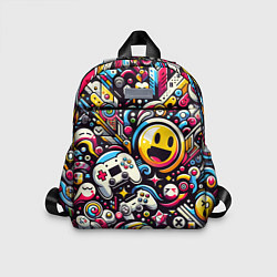 Детский рюкзак Паттерн с играми, цвет: 3D-принт