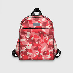 Детский рюкзак Розовый кошачий комуфляж, цвет: 3D-принт