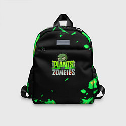 Детский рюкзак Plants vs Zombies зелёная текстура