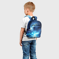 Детский рюкзак Космический голубой пейзаж, цвет: 3D-принт — фото 2