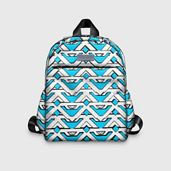 Детский рюкзак Бело-синий узор, цвет: 3D-принт