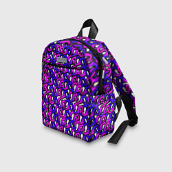 Детский рюкзак Фиолетовый узор и чёрная обводка, цвет: 3D-принт — фото 2