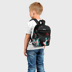 Детский рюкзак Warframe огонь глитч, цвет: 3D-принт — фото 2