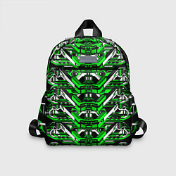 Детский рюкзак Зелёно-белая техно броня