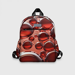 Детский рюкзак Крупные красные капли, цвет: 3D-принт