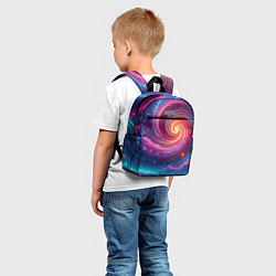 Детский рюкзак Яркая неоновая галактика - нейросеть, цвет: 3D-принт — фото 2
