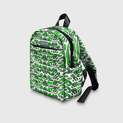 Детский рюкзак Техно броня зелёно-белая, цвет: 3D-принт — фото 2