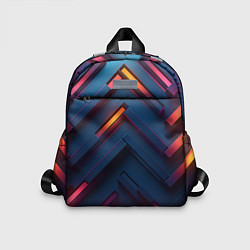 Детский рюкзак Неоновый узор стальные раскалённые пластины, цвет: 3D-принт