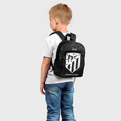 Детский рюкзак Atletico Madrid с потертостями на темном фоне, цвет: 3D-принт — фото 2