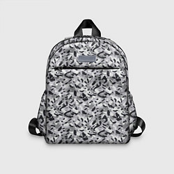 Детский рюкзак Пикселированный городской серый камуфляж, цвет: 3D-принт