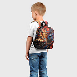 Детский рюкзак Красные красочные брызги, цвет: 3D-принт — фото 2