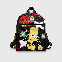 Детский рюкзак Барт Симпсон на фоне баксов