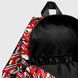 Детский рюкзак Красная техно броня, цвет: 3D-принт — фото 2