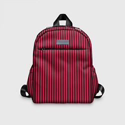 Детский рюкзак Красно-розовый полосатый, цвет: 3D-принт