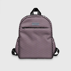 Детский рюкзак Треугольные полосы пыльно-розовый, цвет: 3D-принт