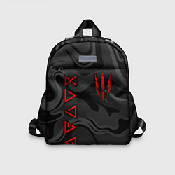 Детский рюкзак Ведьмак - Серые волны, цвет: 3D-принт