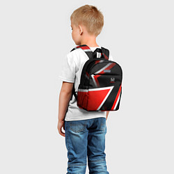 Детский рюкзак Honda - красные треугольники, цвет: 3D-принт — фото 2