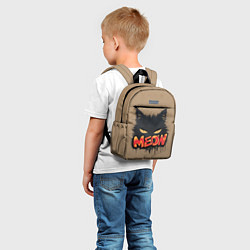 Детский рюкзак Силуэт кошки мяу, цвет: 3D-принт — фото 2