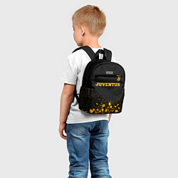 Детский рюкзак Juventus - gold gradient посередине, цвет: 3D-принт — фото 2