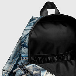 Детский рюкзак Пэчворк с якорем - джинсовка моряка, цвет: 3D-принт — фото 2