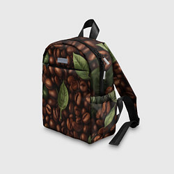 Детский рюкзак Кофейные зёрна с листьями, цвет: 3D-принт — фото 2