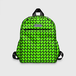 Детский рюкзак Зелёные лепестки шестиугольники, цвет: 3D-принт