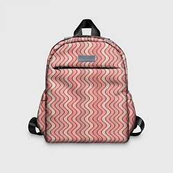 Детский рюкзак Волнистые линии персиковый, цвет: 3D-принт