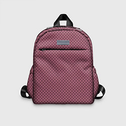 Детский рюкзак Приглушённый тёмно-розовый паттерн квадратики, цвет: 3D-принт