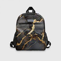 Детский рюкзак Золото и черный агат, цвет: 3D-принт