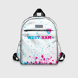 Детский рюкзак West Ham neon gradient style посередине, цвет: 3D-принт