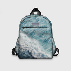 Детский рюкзак Морская бирюзовая волна, цвет: 3D-принт
