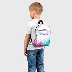 Детский рюкзак Monaco neon gradient style посередине, цвет: 3D-принт — фото 2