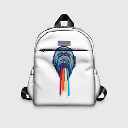 Детский рюкзак Обезьяна с радугой, цвет: 3D-принт