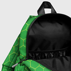 Детский рюкзак Шестигранники фисташковый, цвет: 3D-принт — фото 2