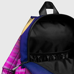Детский рюкзак Vaporwave неоновые горы и пальмы, цвет: 3D-принт — фото 2