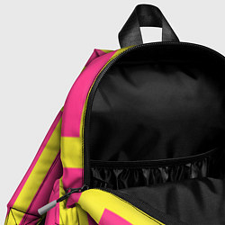 Детский рюкзак Желтые квадраты трансформация, цвет: 3D-принт — фото 2