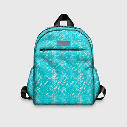 Детский рюкзак Бело-голубой паттерн квадратики, цвет: 3D-принт