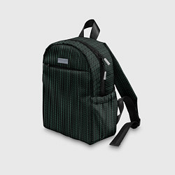 Детский рюкзак Чёрный в мелкие полоски, цвет: 3D-принт — фото 2