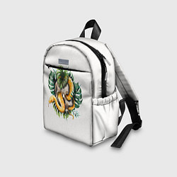 Детский рюкзак Змея в черепе с листьями, цвет: 3D-принт — фото 2