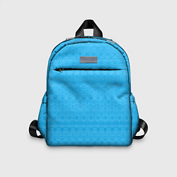 Детский рюкзак Однотонный голубой полосатый узор, цвет: 3D-принт