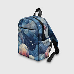 Детский рюкзак Космический пэчворк - нейросеть, цвет: 3D-принт — фото 2