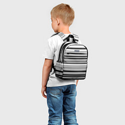Детский рюкзак Серый в чёрную полоску, цвет: 3D-принт — фото 2