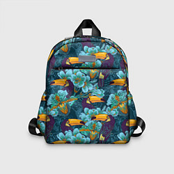 Детский рюкзак Узор цветы с туканом