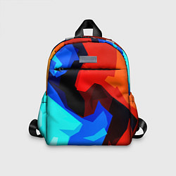 Детский рюкзак Синий и красный полигоны