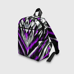 Детский рюкзак Фиолетово-белые ломаные клыки, цвет: 3D-принт — фото 2