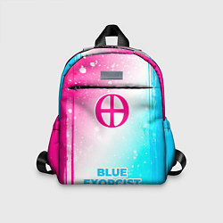 Детский рюкзак Blue Exorcist neon gradient style по-центру, цвет: 3D-принт