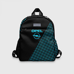 Детский рюкзак Opel чёрно-голубой шахматка, цвет: 3D-принт